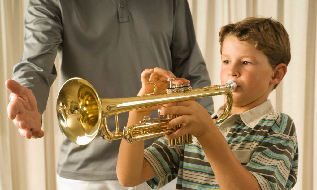 trumpet playing