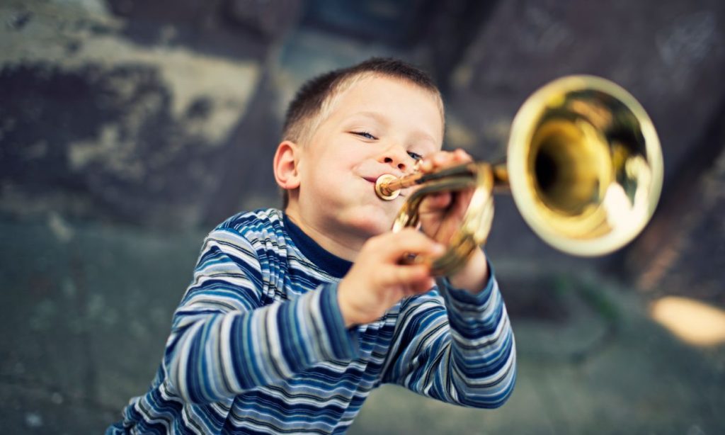 trumpet playing